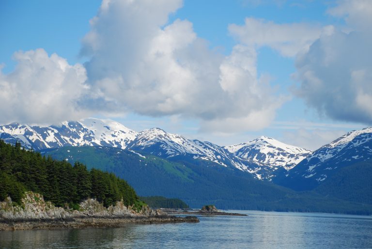 Picture of mountains and a lake in the Tongass National Forest