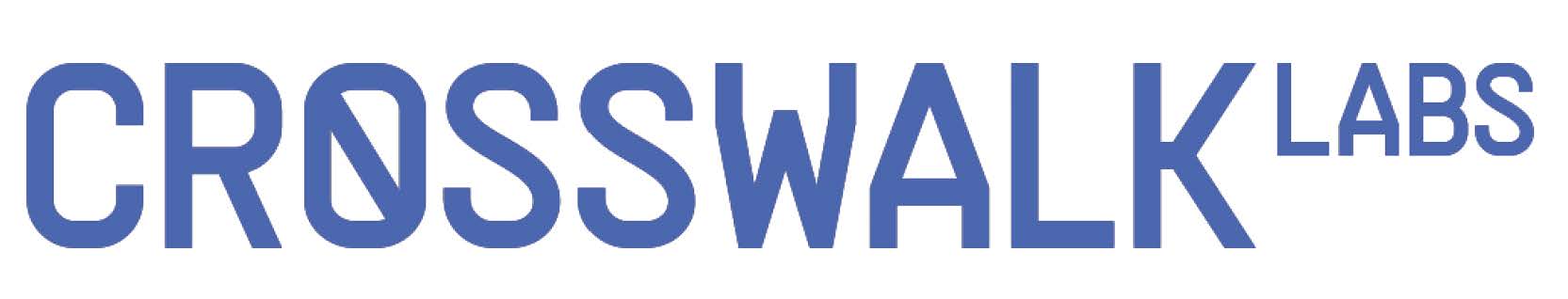 Blue logo that says Crosswalk Labs